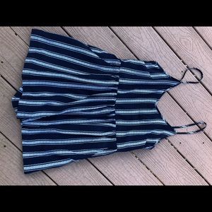 Lulu’s Navy blue pattern romper, size M